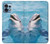 W1291 Dolphin Hard Case and Leather Flip Case For Motorola Edge+ (2023), X40, X40 Pro, Edge 40 Pro
