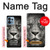 W1352 Lion Face Hard Case and Leather Flip Case For Motorola Edge+ (2023), X40, X40 Pro, Edge 40 Pro