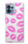 W2214 Pink Lips Kisses Hard Case and Leather Flip Case For Motorola Edge+ (2023), X40, X40 Pro, Edge 40 Pro