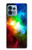 W2312 Colorful Rainbow Space Galaxy Hard Case and Leather Flip Case For Motorola Edge+ (2023), X40, X40 Pro, Edge 40 Pro