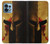 W2439 Warrior Spartan Helmet Hard Case and Leather Flip Case For Motorola Edge+ (2023), X40, X40 Pro, Edge 40 Pro