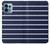 W2767 Navy White Striped Hard Case and Leather Flip Case For Motorola Edge+ (2023), X40, X40 Pro, Edge 40 Pro