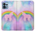 W3070 Rainbow Unicorn Pastel Sky Hard Case and Leather Flip Case For Motorola Edge+ (2023), X40, X40 Pro, Edge 40 Pro