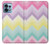 W3514 Rainbow Zigzag Hard Case and Leather Flip Case For Motorola Edge+ (2023), X40, X40 Pro, Edge 40 Pro