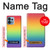 W3698 LGBT Gradient Pride Flag Hard Case and Leather Flip Case For Motorola Edge+ (2023), X40, X40 Pro, Edge 40 Pro