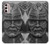 W1827 Japan Samurai Helmet Hard Case and Leather Flip Case For Motorola Moto G Stylus 4G (2022)