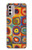 W3409 Squares Concentric Circles Hard Case and Leather Flip Case For Motorola Moto G Stylus 4G (2022)