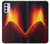 W0745 Volcano Lava Hard Case and Leather Flip Case For Motorola Moto G42
