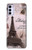 W2211 Paris Postcard Eiffel Tower Hard Case and Leather Flip Case For Motorola Moto G42