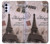 W2211 Paris Postcard Eiffel Tower Hard Case and Leather Flip Case For Motorola Moto G42