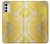 W2713 Yellow Snake Skin Graphic Printed Hard Case and Leather Flip Case For Motorola Moto G42