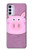 W3269 Pig Cartoon Hard Case and Leather Flip Case For Motorola Moto G42