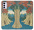 W3348 Utagawa Hiroshige The Monkey Bridge Hard Case and Leather Flip Case For Motorola Moto G42