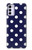 W3533 Blue Polka Dot Hard Case and Leather Flip Case For Motorola Moto G42