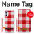 W3535 Red Gingham Hard Case and Leather Flip Case For Motorola Moto G42