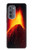 W0745 Volcano Lava Hard Case and Leather Flip Case For Motorola Edge (2022)