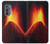 W0745 Volcano Lava Hard Case and Leather Flip Case For Motorola Edge (2022)