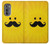 W1145 Yellow Mustache Sun Hard Case and Leather Flip Case For Motorola Edge (2022)