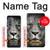 W1352 Lion Face Hard Case and Leather Flip Case For Motorola Edge (2022)