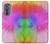 W2488 Tie Dye Color Hard Case and Leather Flip Case For Motorola Edge (2022)