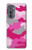 W2525 Pink Camo Camouflage Hard Case and Leather Flip Case For Motorola Edge (2022)