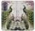 W2773 Peacock Chinese Brush Painting Hard Case and Leather Flip Case For Motorola Edge (2022)