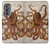 W2801 Vintage Octopus Hard Case and Leather Flip Case For Motorola Edge (2022)