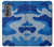 W2958 Army Blue Camo Camouflage Hard Case and Leather Flip Case For Motorola Edge (2022)