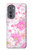 W3036 Pink Sweet Flower Flora Hard Case and Leather Flip Case For Motorola Edge (2022)