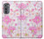 W3036 Pink Sweet Flower Flora Hard Case and Leather Flip Case For Motorola Edge (2022)