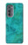 W3147 Aqua Marble Stone Hard Case and Leather Flip Case For Motorola Edge (2022)