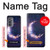 W3324 Crescent Moon Galaxy Hard Case and Leather Flip Case For Motorola Edge (2022)