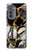 W3419 Gold Marble Graphic Print Hard Case and Leather Flip Case For Motorola Edge (2022)