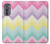 W3514 Rainbow Zigzag Hard Case and Leather Flip Case For Motorola Edge (2022)