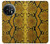 W3365 Yellow Python Skin Graphic Print Hard Case and Leather Flip Case For OnePlus 11