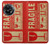 W3552 Vintage Fragile Label Art Hard Case and Leather Flip Case For OnePlus 11R