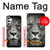 W1352 Lion Face Hard Case and Leather Flip Case For Samsung Galaxy A34 5G