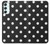 W2299 Black Polka Dots Hard Case and Leather Flip Case For Samsung Galaxy A34 5G