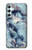 W2689 Blue Marble Texture Graphic Printed Hard Case and Leather Flip Case For Samsung Galaxy A34 5G