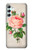 W3079 Vintage Pink Rose Hard Case and Leather Flip Case For Samsung Galaxy A34 5G