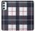 W3452 Plaid Fabric Pattern Hard Case and Leather Flip Case For Samsung Galaxy A34 5G