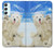 W3794 Arctic Polar Bear and Seal Paint Hard Case and Leather Flip Case For Samsung Galaxy A34 5G