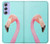 W3708 Pink Flamingo Hard Case and Leather Flip Case For Samsung Galaxy A54 5G