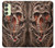 W1675 Skull Blood Tattoo Hard Case and Leather Flip Case For Samsung Galaxy A24 4G