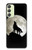 W1981 Wolf Howling at The Moon Hard Case and Leather Flip Case For Samsung Galaxy A24 4G