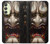 W2112 Hannya Demon Mask Hard Case and Leather Flip Case For Samsung Galaxy A24 4G