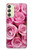 W2943 Pink Rose Hard Case and Leather Flip Case For Samsung Galaxy A24 4G