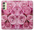 W2943 Pink Rose Hard Case and Leather Flip Case For Samsung Galaxy A24 4G