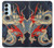 W2073 Japan Dragon Art Hard Case and Leather Flip Case For Samsung Galaxy M14