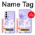 W2361 Purple White Flowers Hard Case and Leather Flip Case For Samsung Galaxy M14